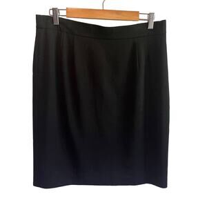 Vintage Escada Margaretha Ley Pure Virgin Wool Black Pencil Skirt - size 40